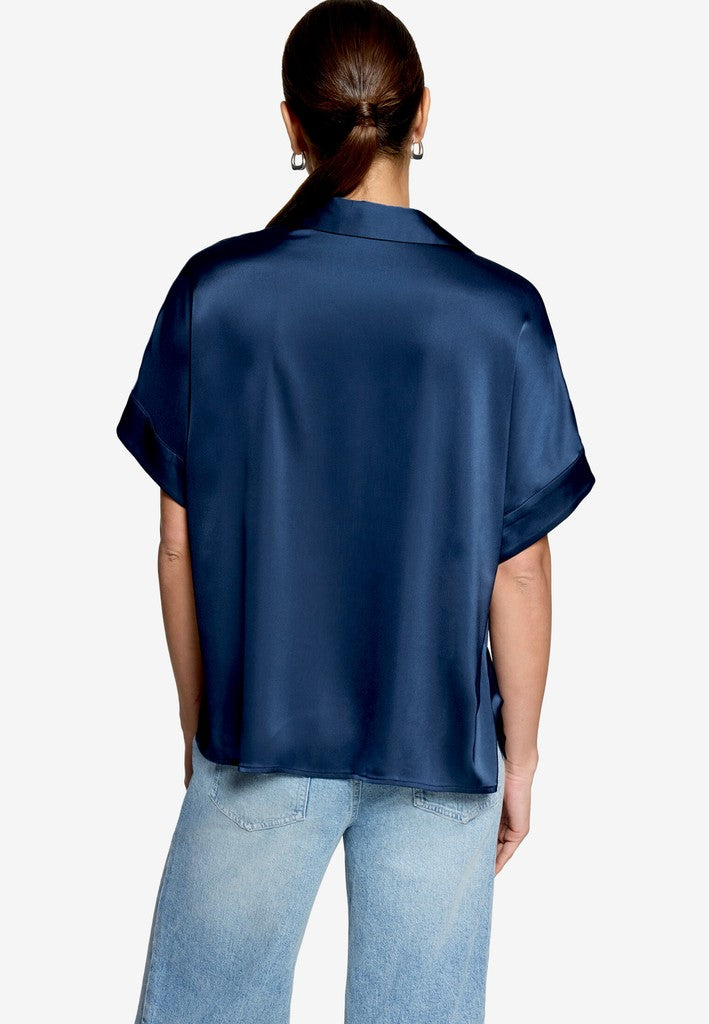 Bluse Kurz 1/2 Arm | color: Blau