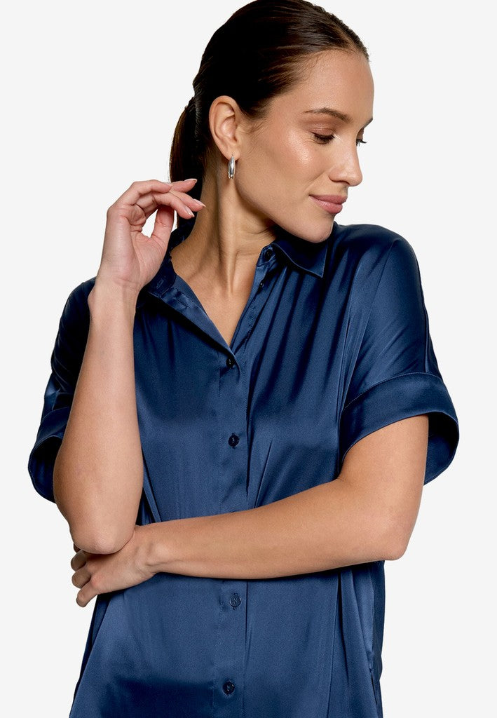 Bluse Kurz 1/2 Arm | color: Blau