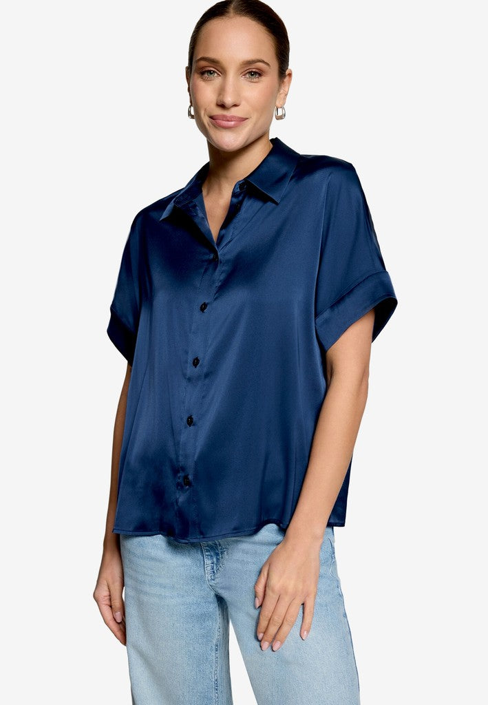 Bluse Kurz 1/2 Arm | color: Blau
