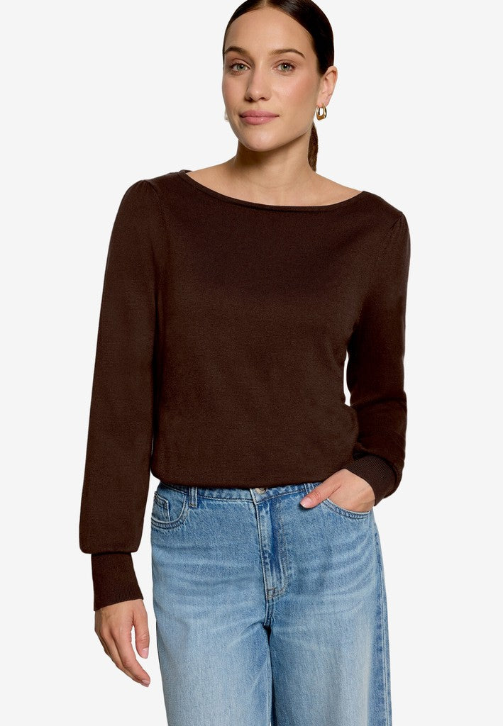 Strickpullover Kurz 1/1 Arm | color: Braun