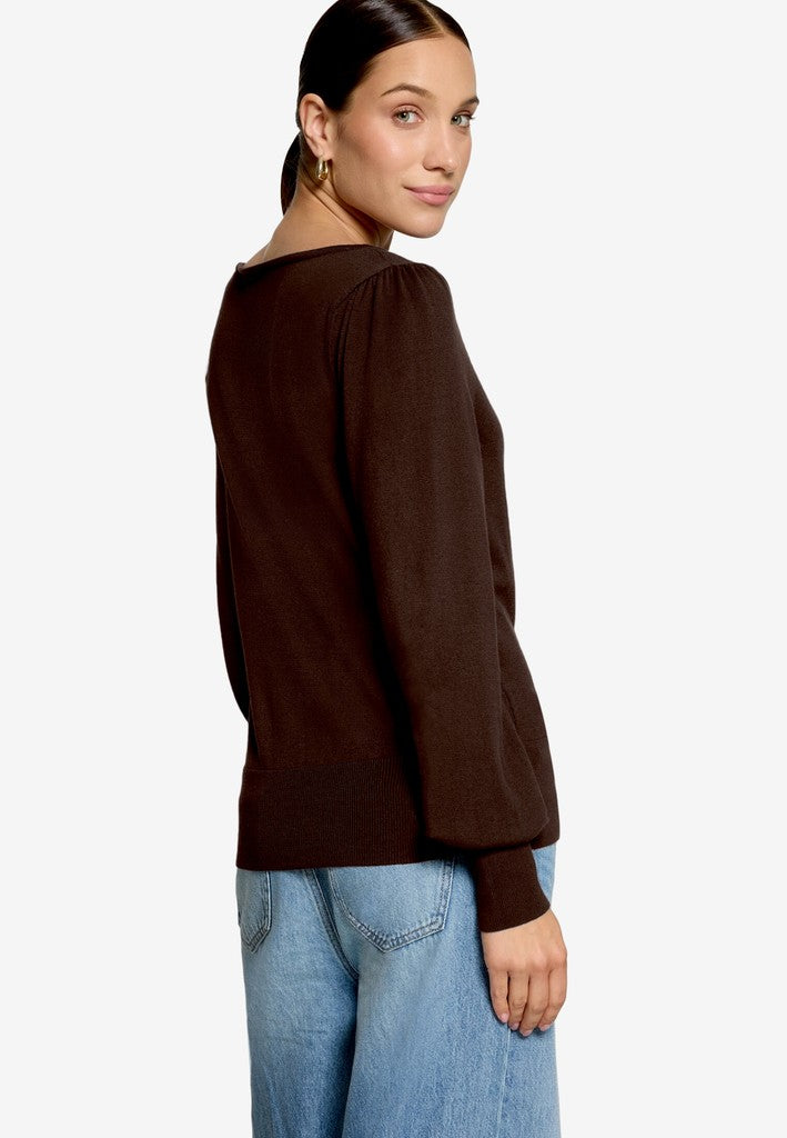 Strickpullover Kurz 1/1 Arm | color: Braun