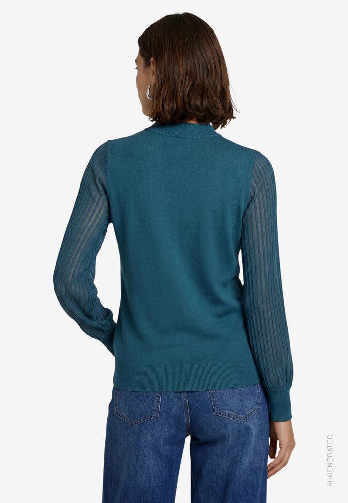 Strickpullover Kurz 1/1 Arm | color: Grün