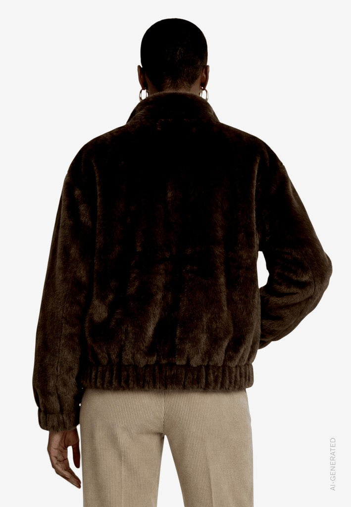 Jacke Plüsch | color: Braun