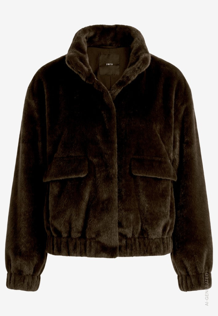 Jacke Plüsch | color: Braun