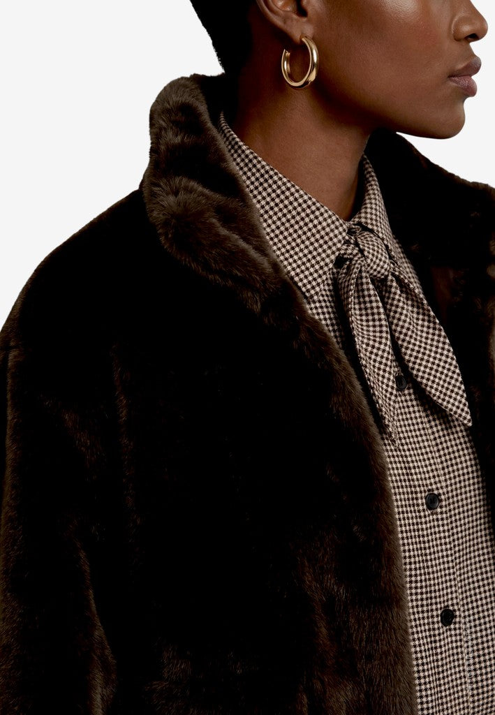 Jacke Plüsch | color: Braun