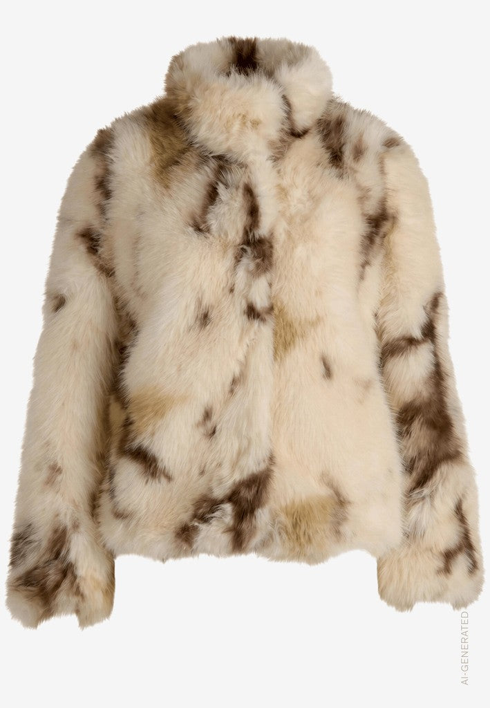Jacke Plüsch | color: Weiß/Braun