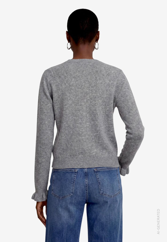 Strickjacke Kurz 1/1 Arm | color: Grau