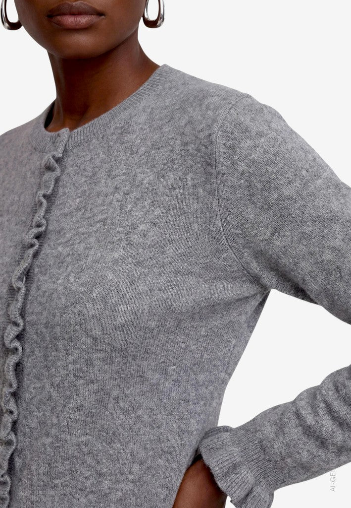 Strickjacke Kurz 1/1 Arm | color: Grau
