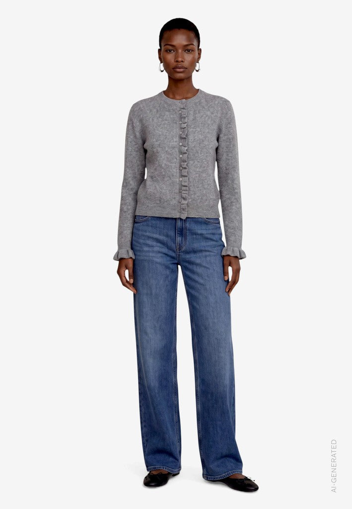 Strickjacke Kurz 1/1 Arm | color: Grau
