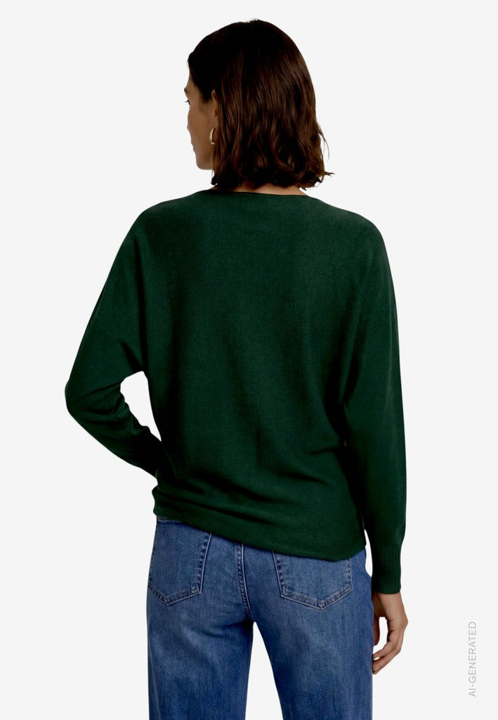 Strickpullover Kurz 1/1 Arm | color: Grün