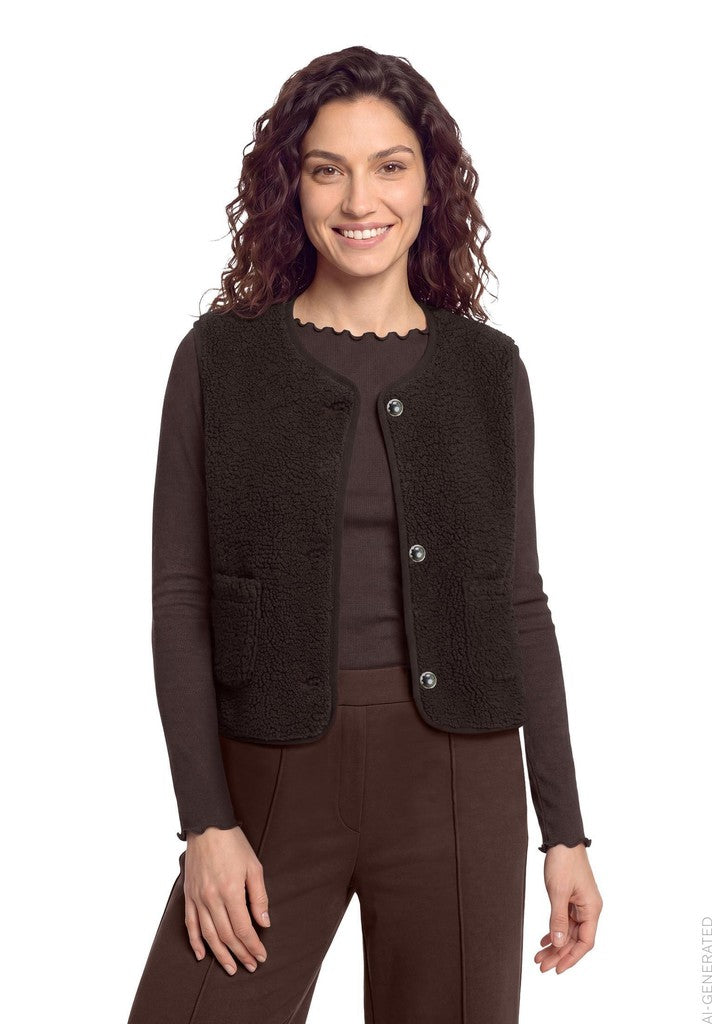 Sweat Jacke Kurz ohne Arm