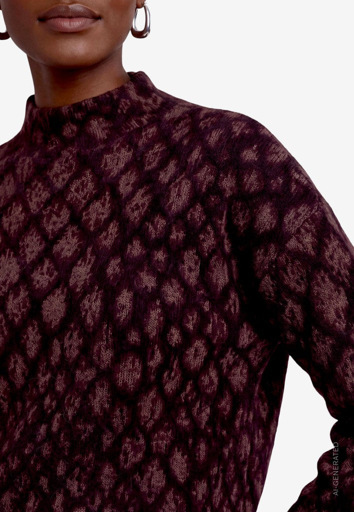 Strickpullover Kurz 1/1 Arm | color: Braun