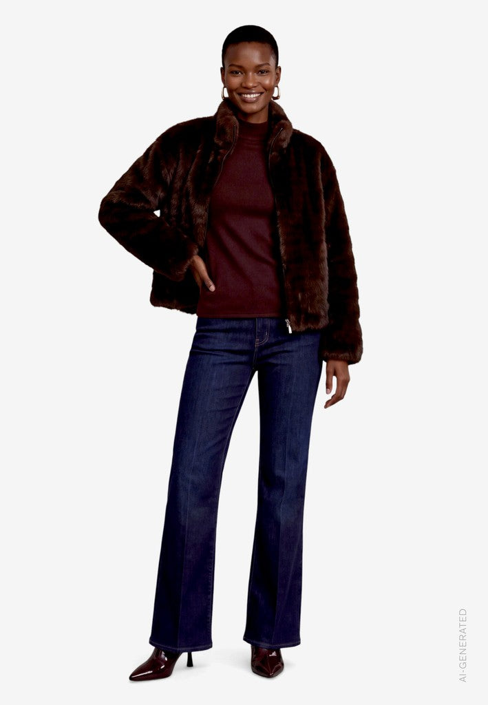Jacke Plüsch | color: Braun
