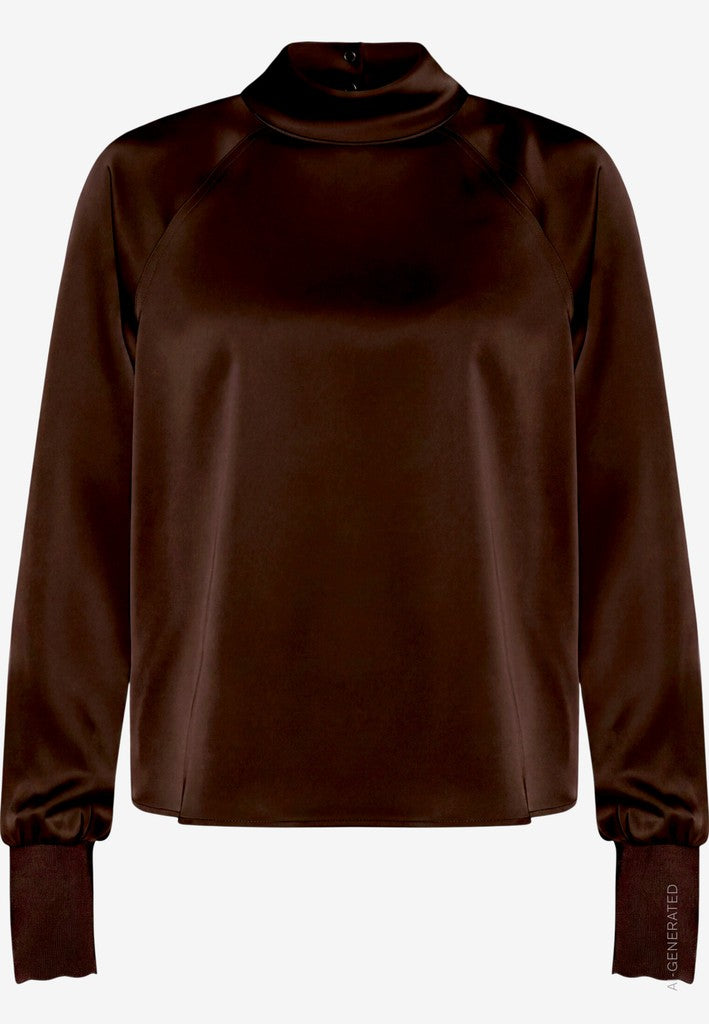 Bluse Kurz 1/1 Arm | color: Braun