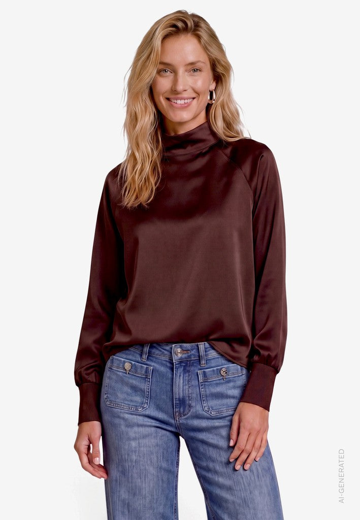 Bluse Kurz 1/1 Arm | color: Braun