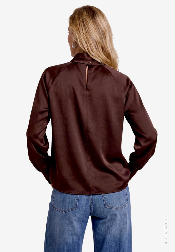 Bluse Kurz 1/1 Arm | color: Braun