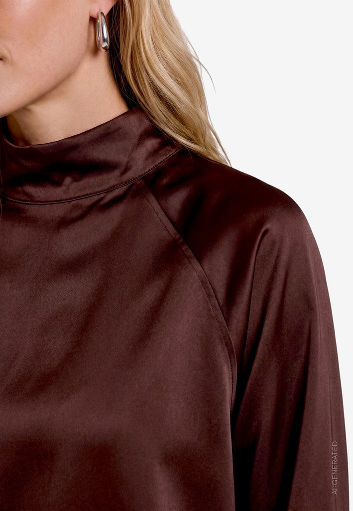Bluse Kurz 1/1 Arm | color: Braun