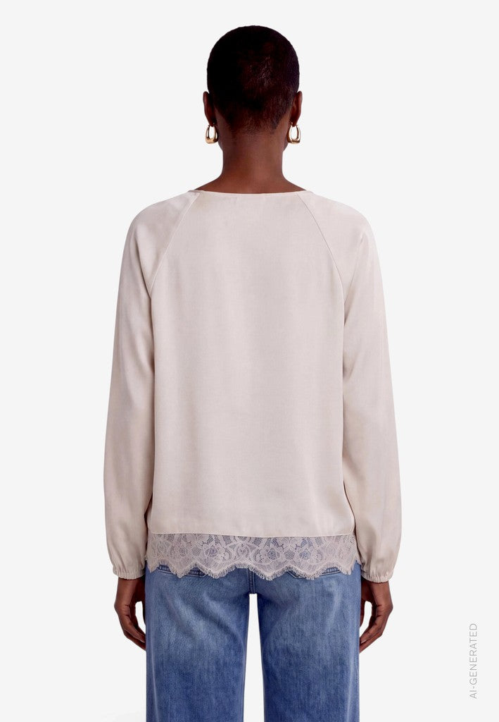 Bluse Kurz 1/1 Arm | color: Beige
