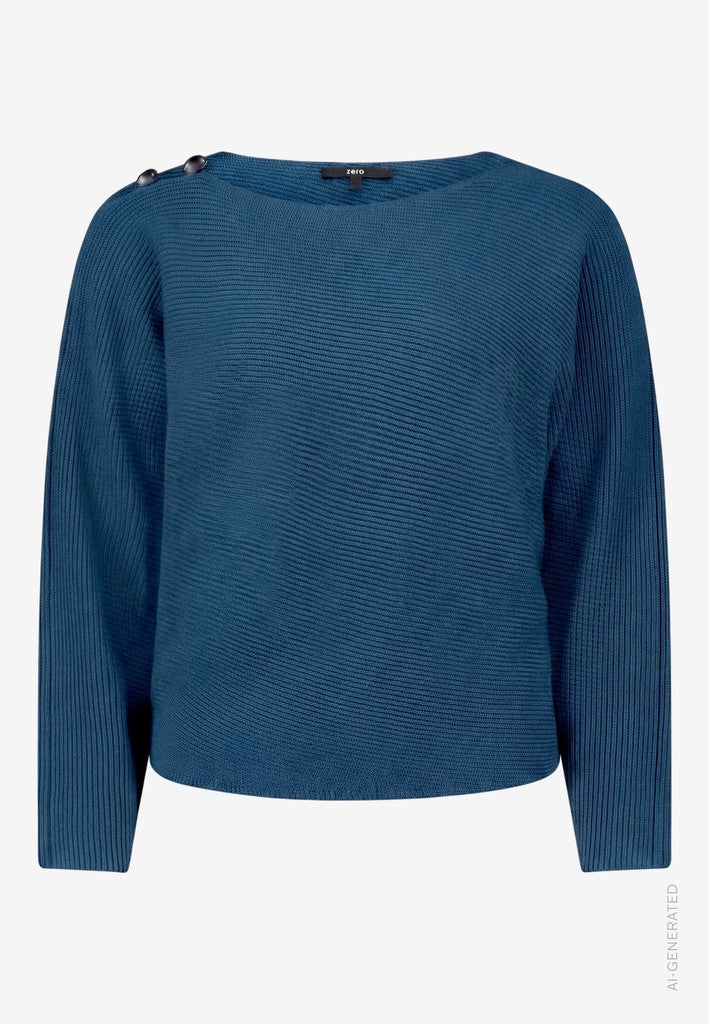 Strickpullover Kurz 1/1 Arm | color: Blau