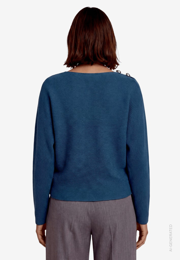 Strickpullover Kurz 1/1 Arm | color: Blau