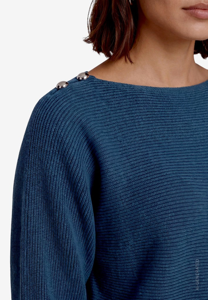 Strickpullover Kurz 1/1 Arm | color: Blau