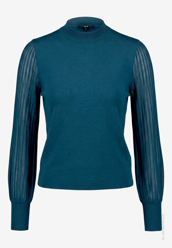 Strickpullover Kurz 1/1 Arm | color: Grün