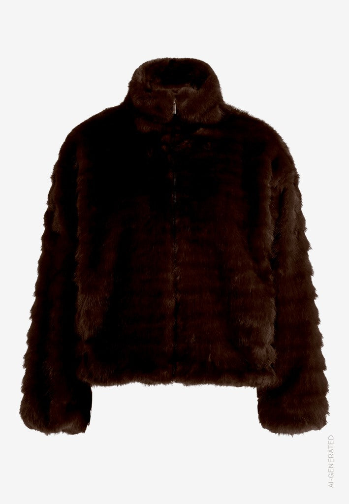Jacke Plüsch | color: Braun