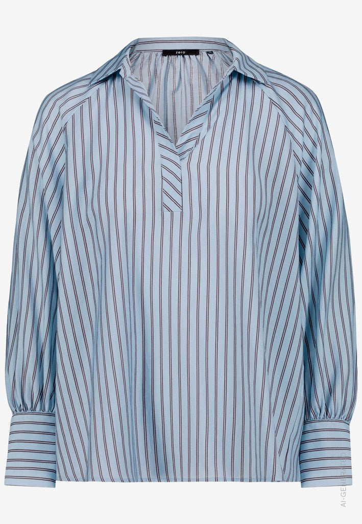 Bluse Lang 1/1 Arm | color: Blau/Braun