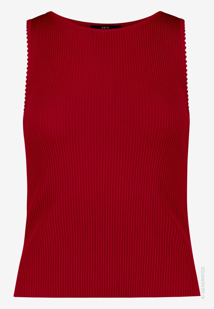 Strickpullover Kurz ohne Arm | color: Rot