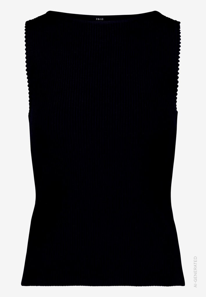 Strickpullover Kurz ohne Arm | color: Blau