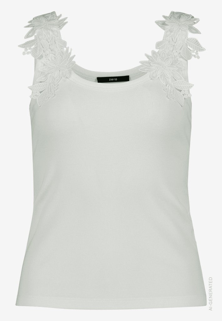 Top Kurz Tanktop | color: Weiß
