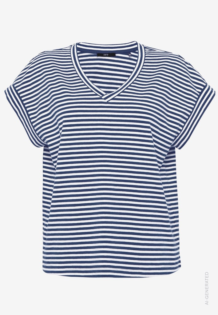 Shirt Kurz 1/2 Arm | color: Blau/Weiß