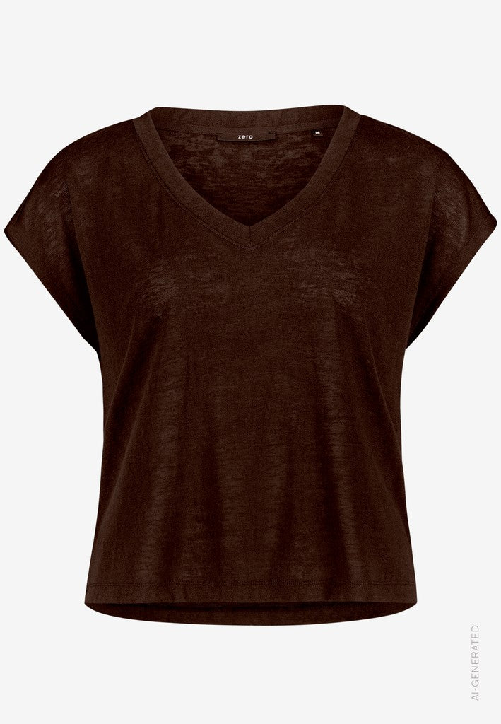 Shirt Kurz ohne Arm | color: Braun