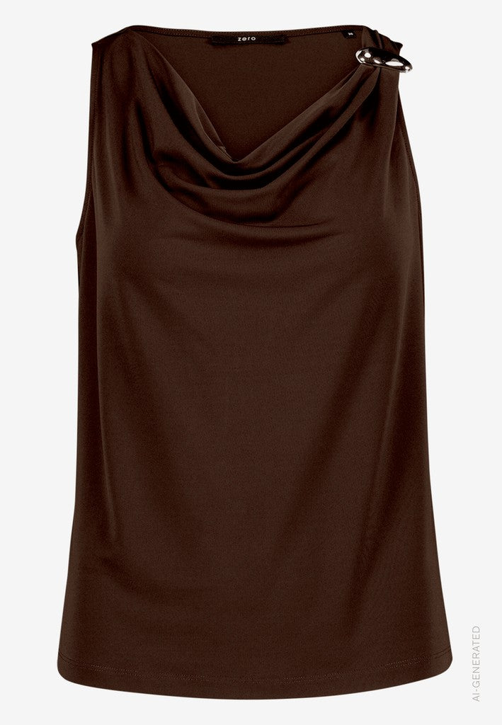Shirt Kurz ohne Arm | color: Braun