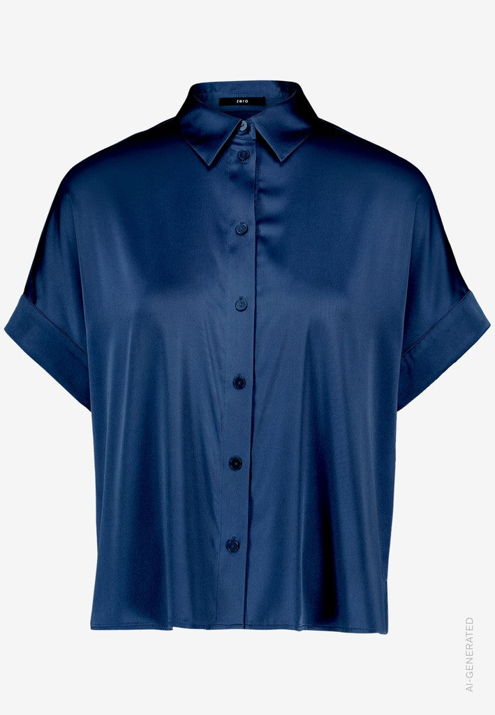 Bluse Kurz 1/2 Arm | color: Blau