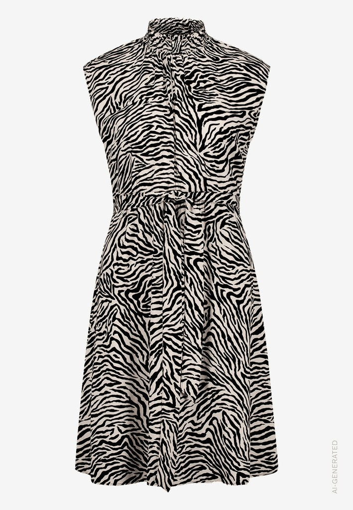 Kleid Kurz ohne Arm | color: Schwarz/Beige