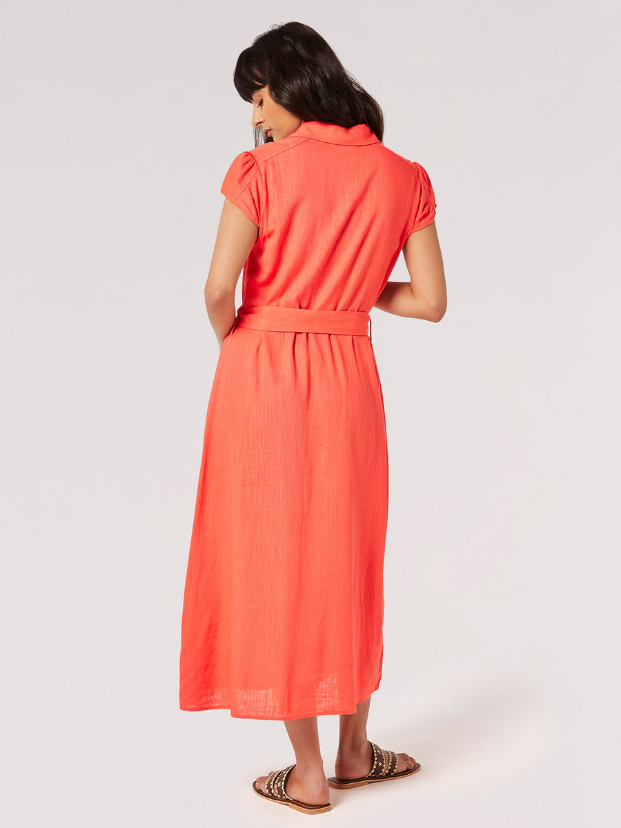 Apricot Vintage Tortoise Shell Btn Dress