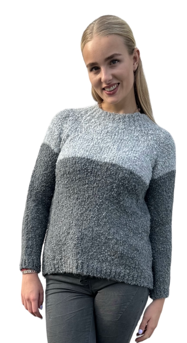 Boucle Pullover im Colorblocking | Heimatliebe