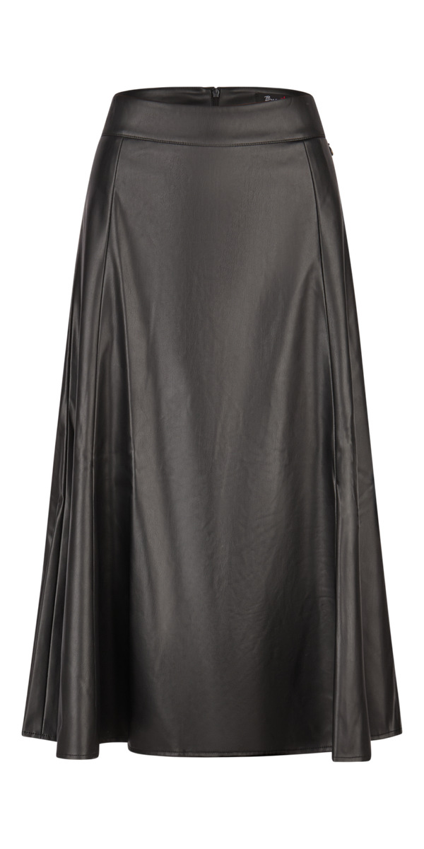 Flared Skirt vegan leather