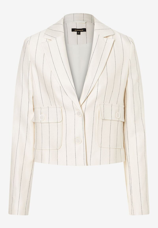 More&More Nadelstreifenblazer  ecru/schwarz