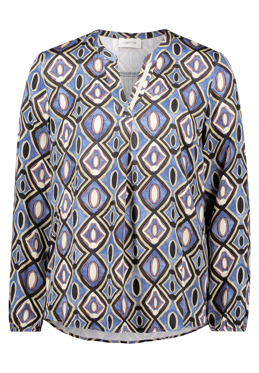 Blusenshirt mit geometrischen Mustern | Cartoon