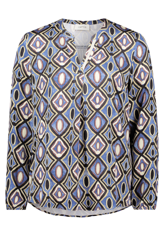 Blusenshirt mit geometrischen Mustern | Cartoon