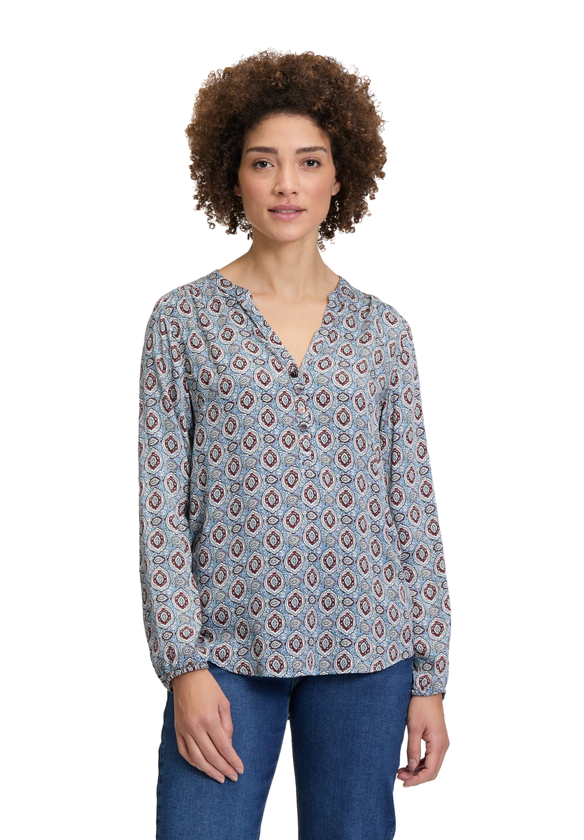 Gemusterte Casual-Bluse | Cartoon