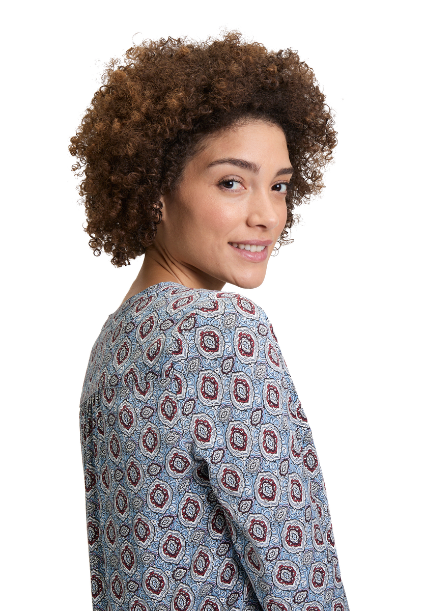 Gemusterte Casual-Bluse | Cartoon