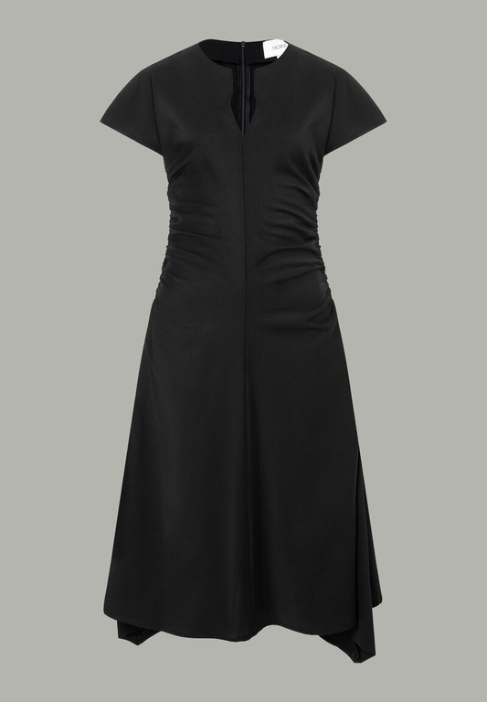Midikleid mit Raffung