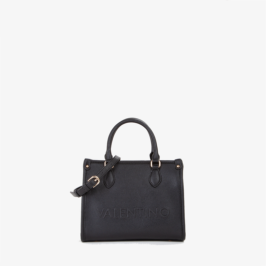 Handtasche in schwarz und weichem Elfenbein| SHOPPING RISED RE