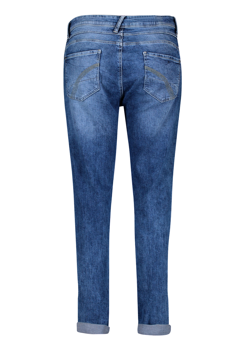 Boyfriend-Hose in Ozeanblau | Cartoon