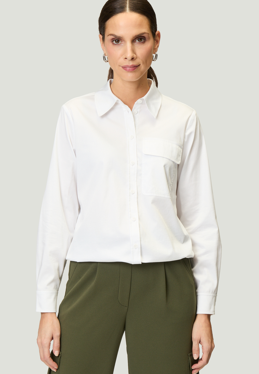 Bluse
mit Tunnelzug & Pattentasche