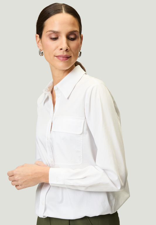 Bluse
mit Tunnelzug & Pattentasche