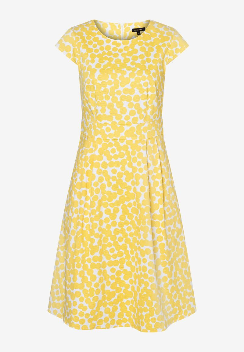 Kleid mit Tupfenprint  gelb
